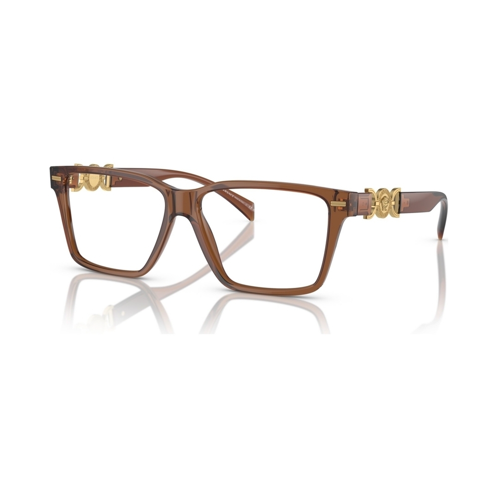 NWT Versace VE3335-5028-54 Brown Square 54mm Glasses